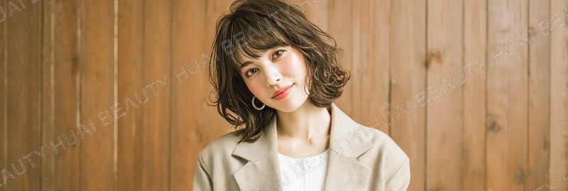 モカブラウンのゆるふわパーマショートボブ - パーマ