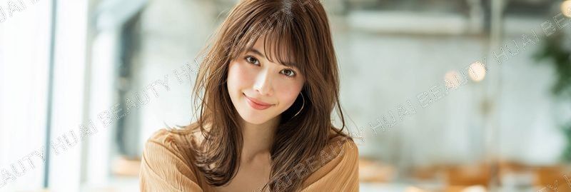 モカブラウンのナチュラルセミロング - ヘッダー